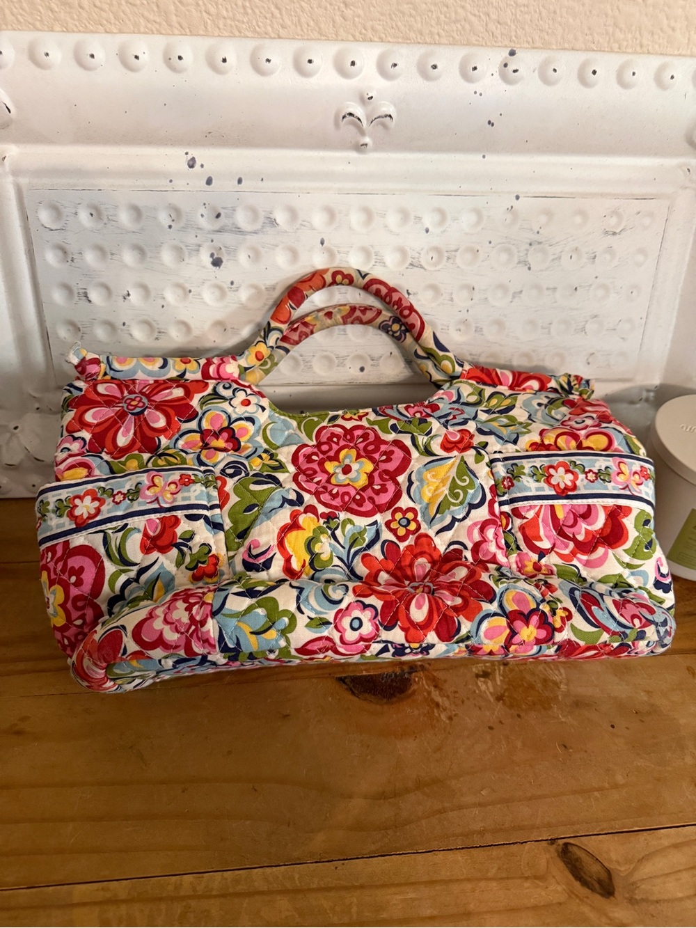 Vera Bradley Gabby Bag Hope Garden Floral Retired 2009 Quilted Satchel Handbag - Picture 3 of 9